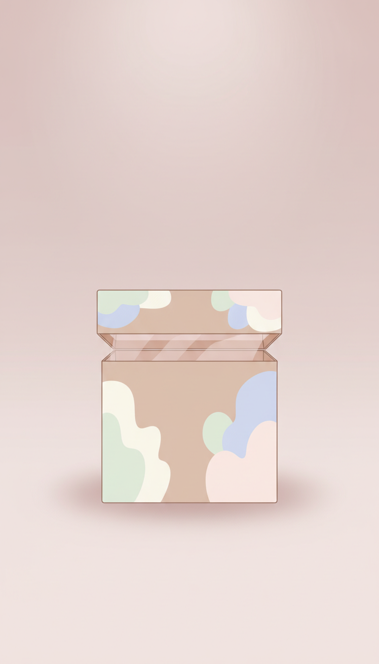 Pastel Illustrated Minimalist Gift Box